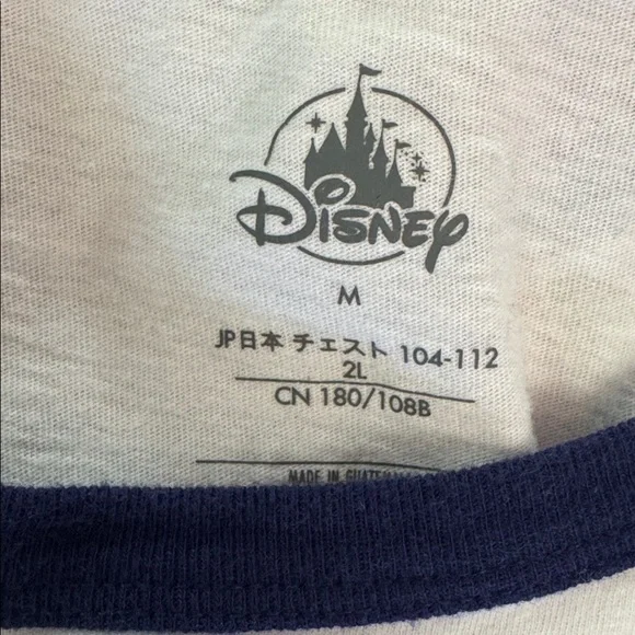 Disney White Ringer Tee with Navy Trim "Make Mine Marvel" Graphic Superhero Top - Picture 4 of 4